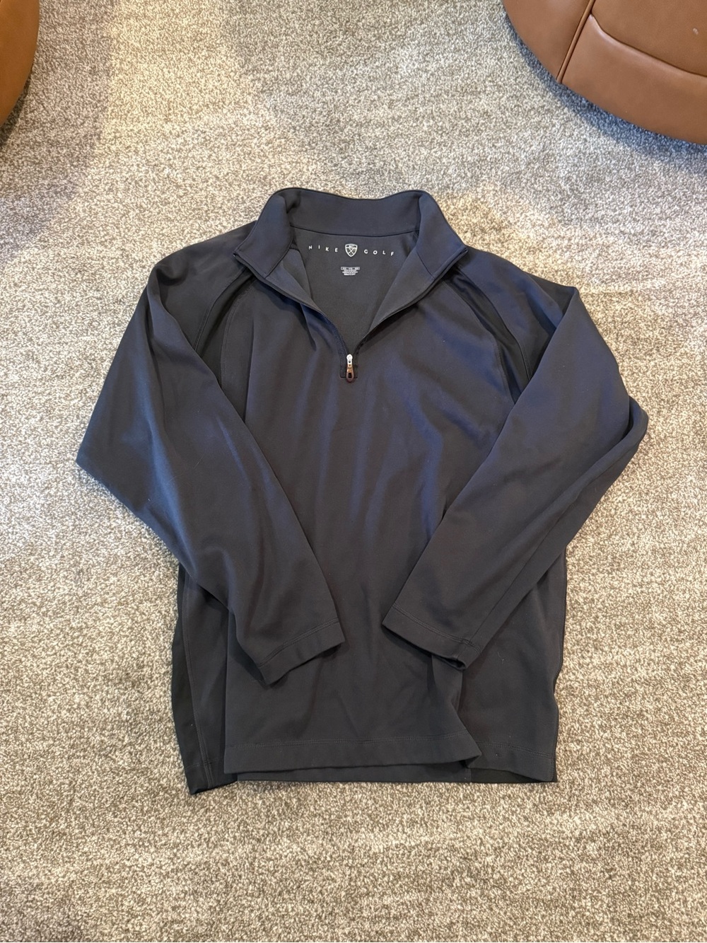 Nike Golf Dri-FIT 1/4 Zip Pullover Men's XXL Black Charcoal Long Sleeve Shirt